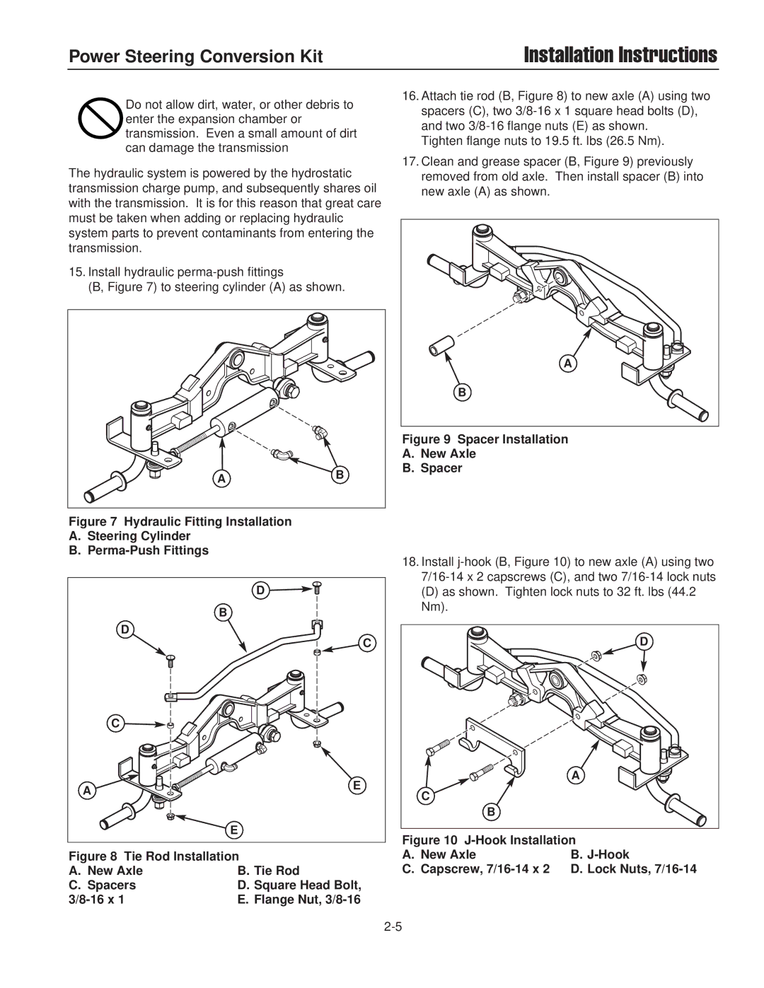 Briggs & Stratton 1687302, 1687286 installation instructions Spacer Installation New Axle 