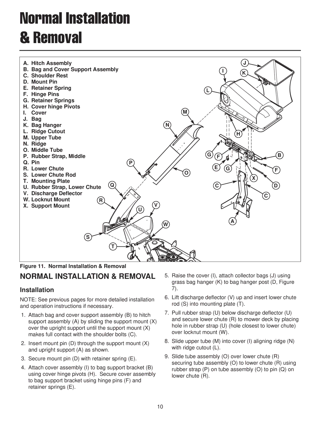 Briggs & Stratton 1695284 manual Normal Installation & Removal 