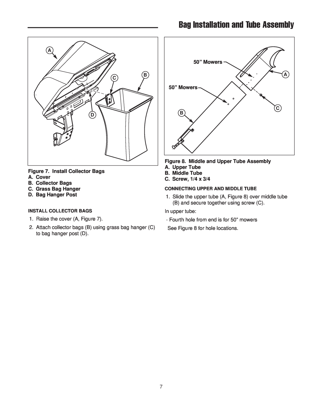 Briggs & Stratton 1695284 manual Bag Installation and Tube Assembly 