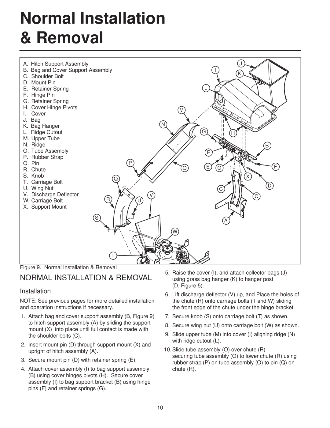 Briggs & Stratton 1695287 manual Normal Installation Removal, Normal Installation & Removal 