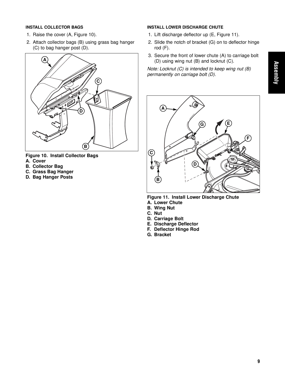 Briggs & Stratton 1695353 manual Install Collector Bags 