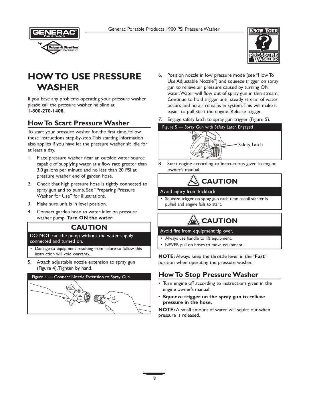 Briggs & Stratton 1900PSI HOW to USE Pressure Washer, How To Start Pressure Washer, How To Stop Pressure Washer 