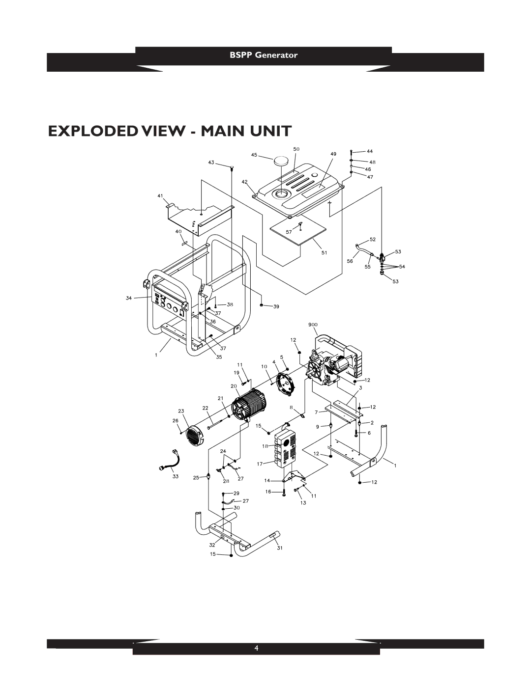 Briggs & Stratton 1933 manual Exploded View Main Unit 