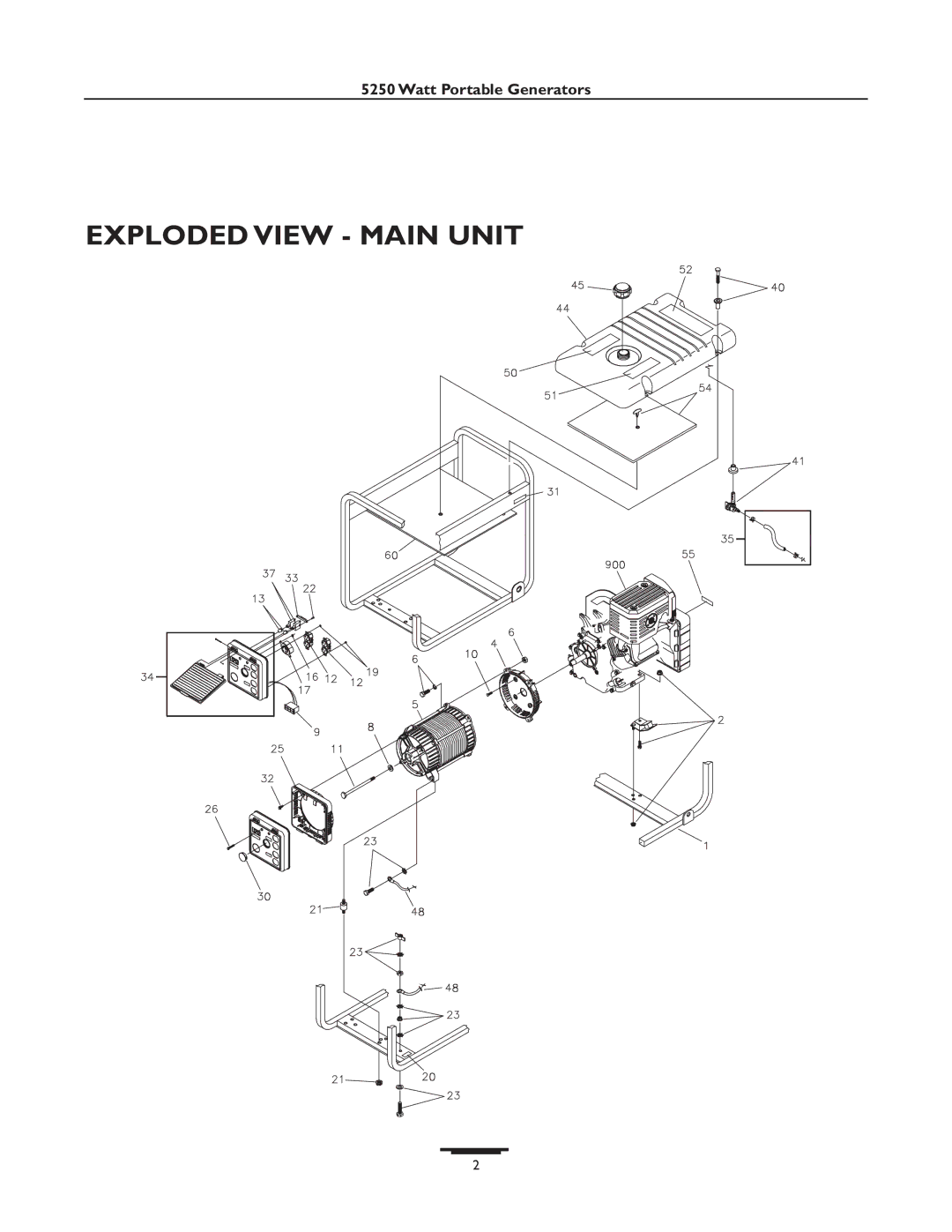 Briggs & Stratton 1971 manual Exploded View Main Unit 