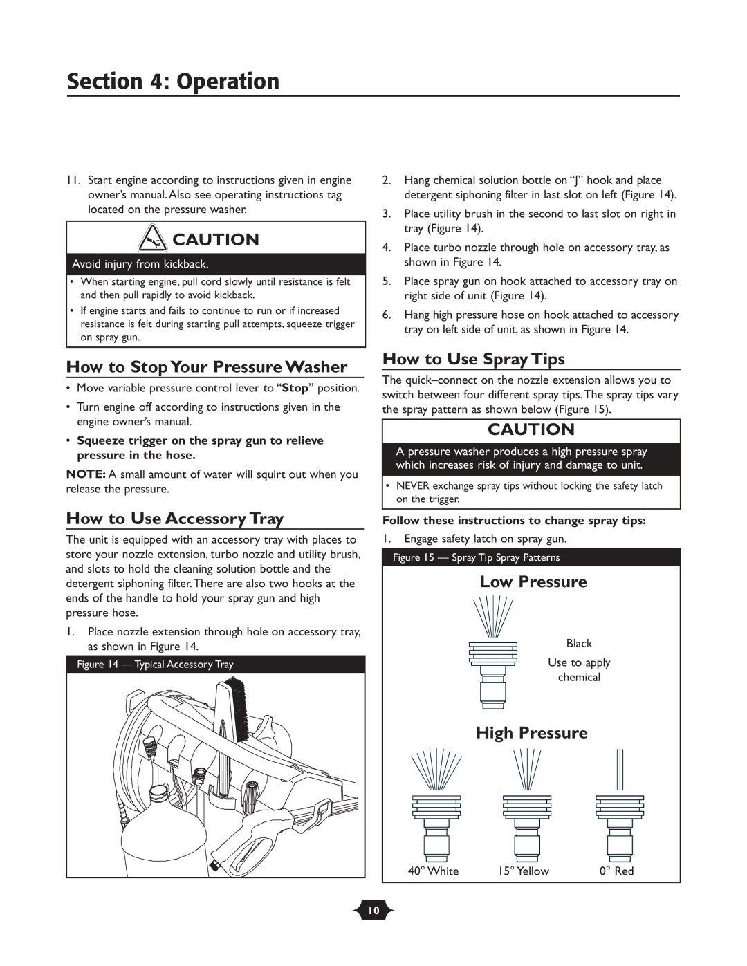 Briggs & Stratton 20209 owner manual Operation 