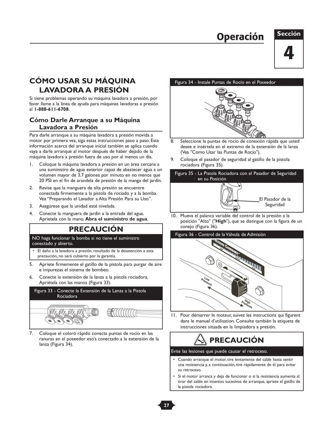 Briggs & Stratton 20209 Operación, Cómo Usar SU Máquina Lavadora a Presión, Asegúrese que la unidad esté nivelada 