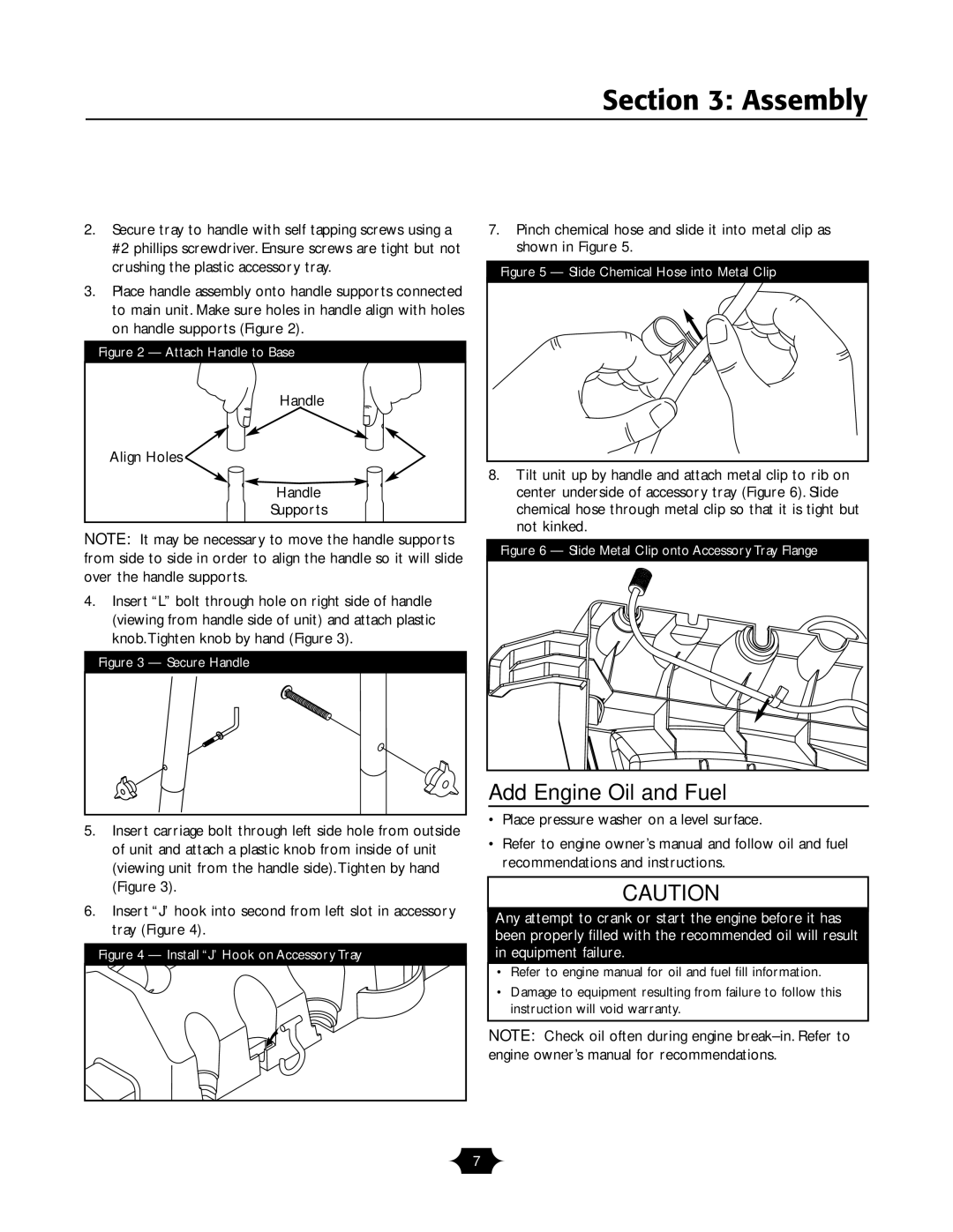 Briggs & Stratton 20209 owner manual Add Engine Oil and Fuel, Handle Align Holes Supports 