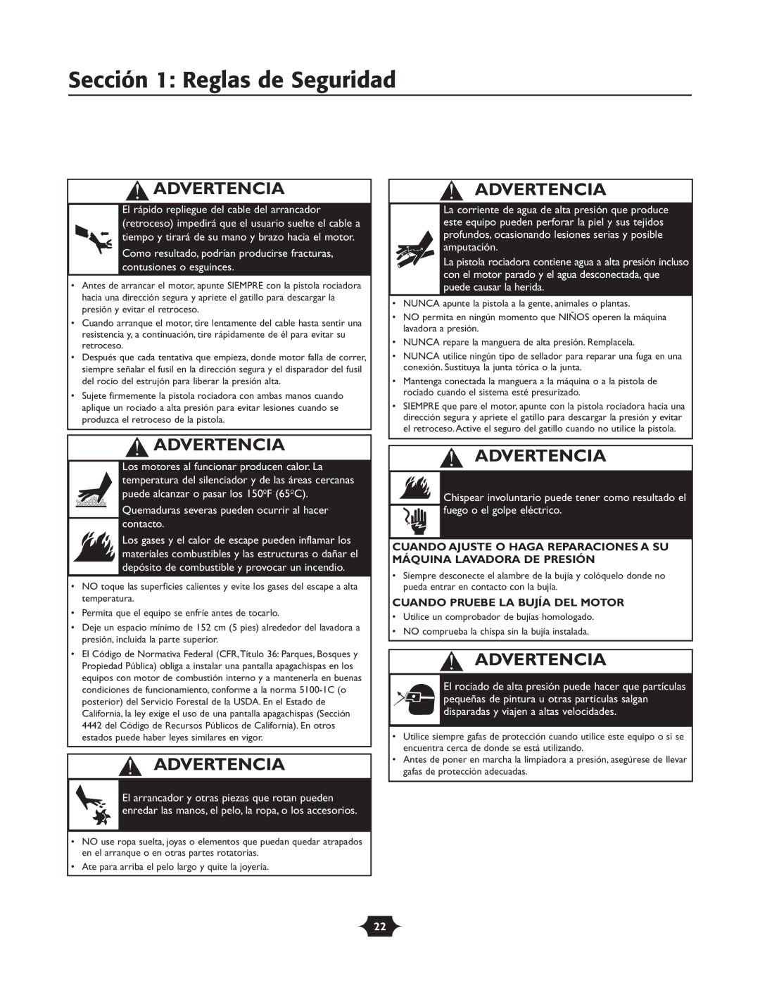 Briggs & Stratton 20270 operating instructions Cuando Pruebe LA Bujía DEL Motor 