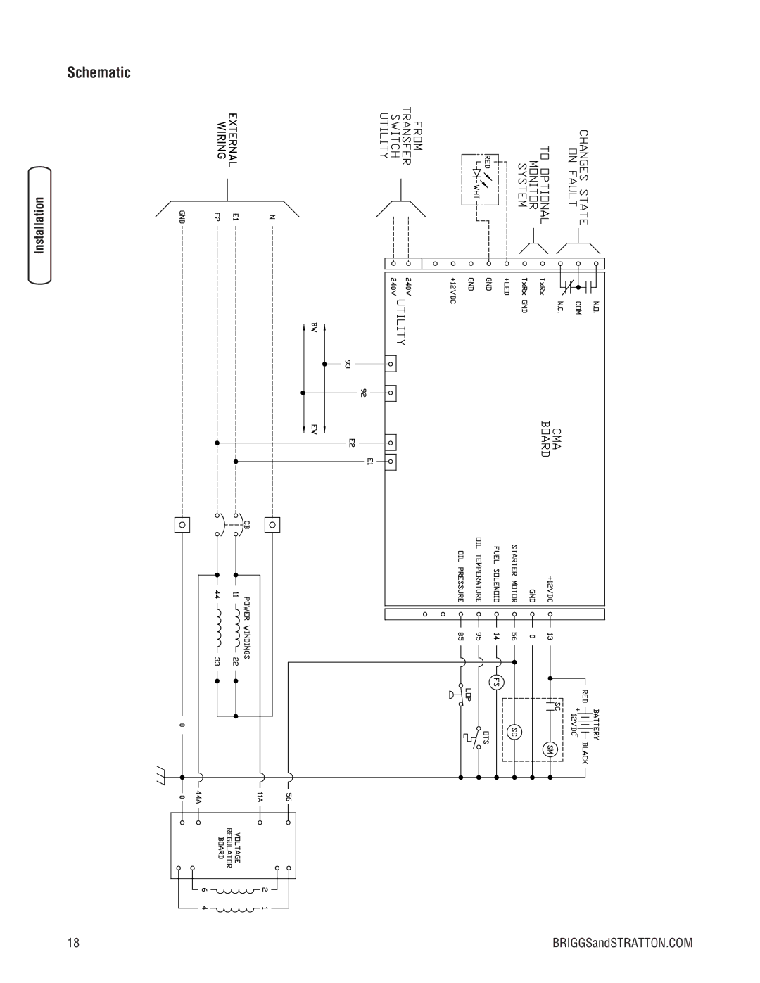 Briggs & Stratton 202826GS system manual Schematic 