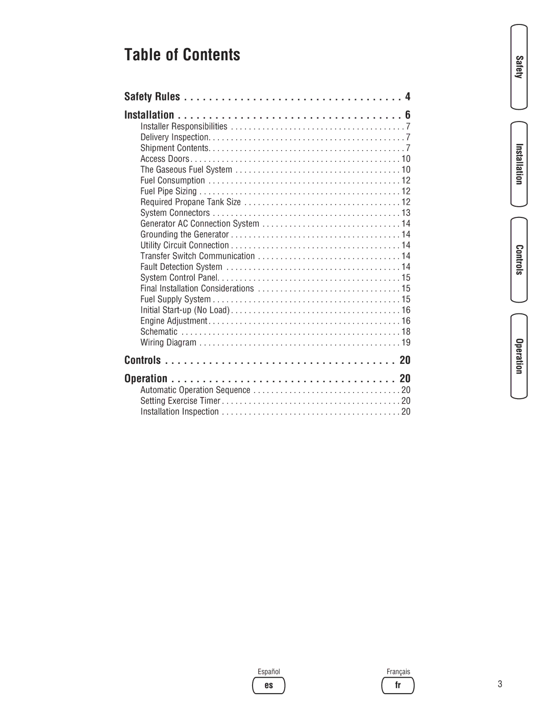 Briggs & Stratton 202826GS system manual Table of Contents 