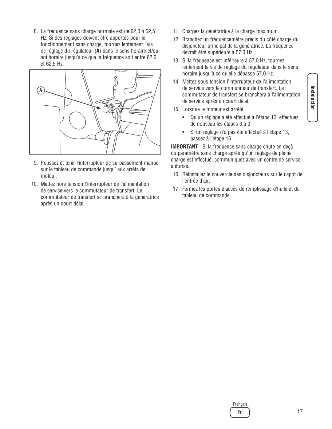 Briggs & Stratton 202826GS system manual Français 