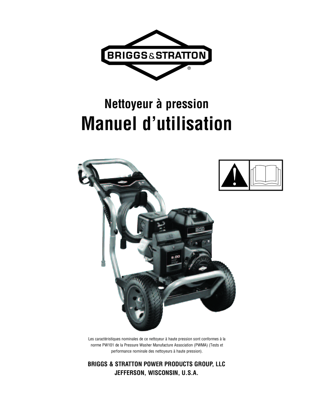 Briggs & Stratton 20341 manual Manuel d’utilisation 