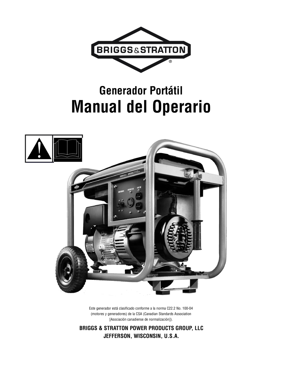 Briggs & Stratton 209443gs manual Manual del Operario 