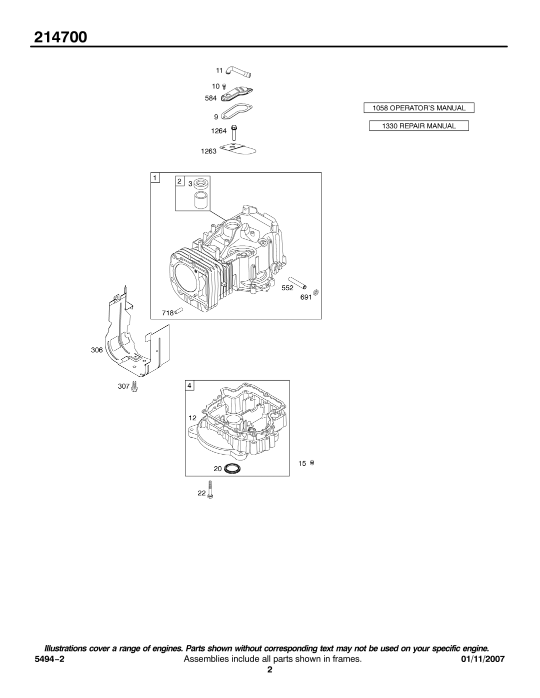 Briggs & Stratton 214700 service manual OPERATOR’S Manual Repair Manual 