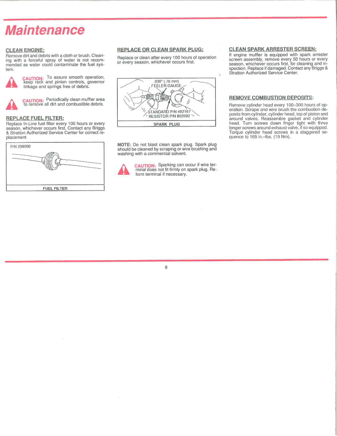 Briggs & Stratton 252400, 222400 manual 