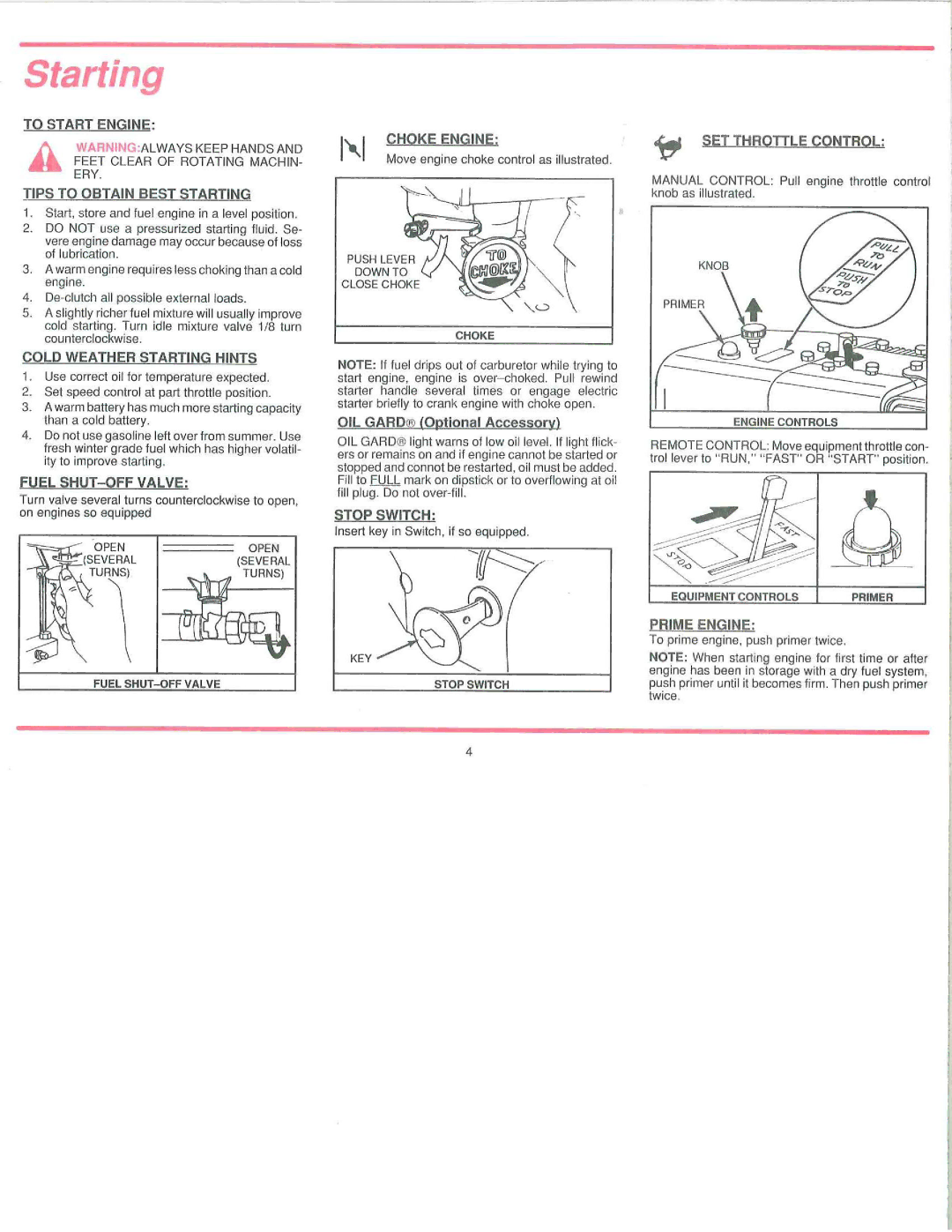 Briggs & Stratton 252400, 222400 manual 