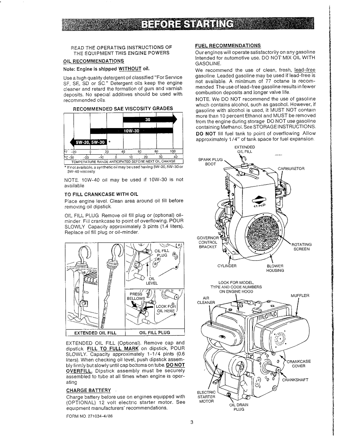 Briggs & Stratton 253400, 25540 manual 