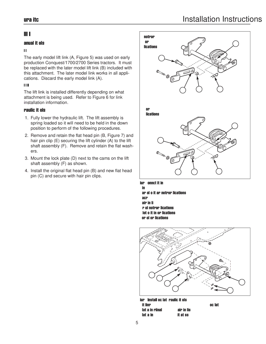 Briggs & Stratton 2600, 1600, 2800, 1800, 1700 Initial Installation, Manual Lift Models, Hydraulic Lift Models 