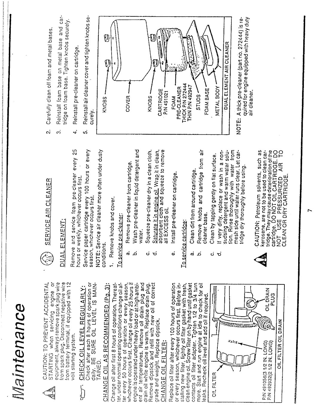 Briggs & Stratton 261700, 260700 manual 