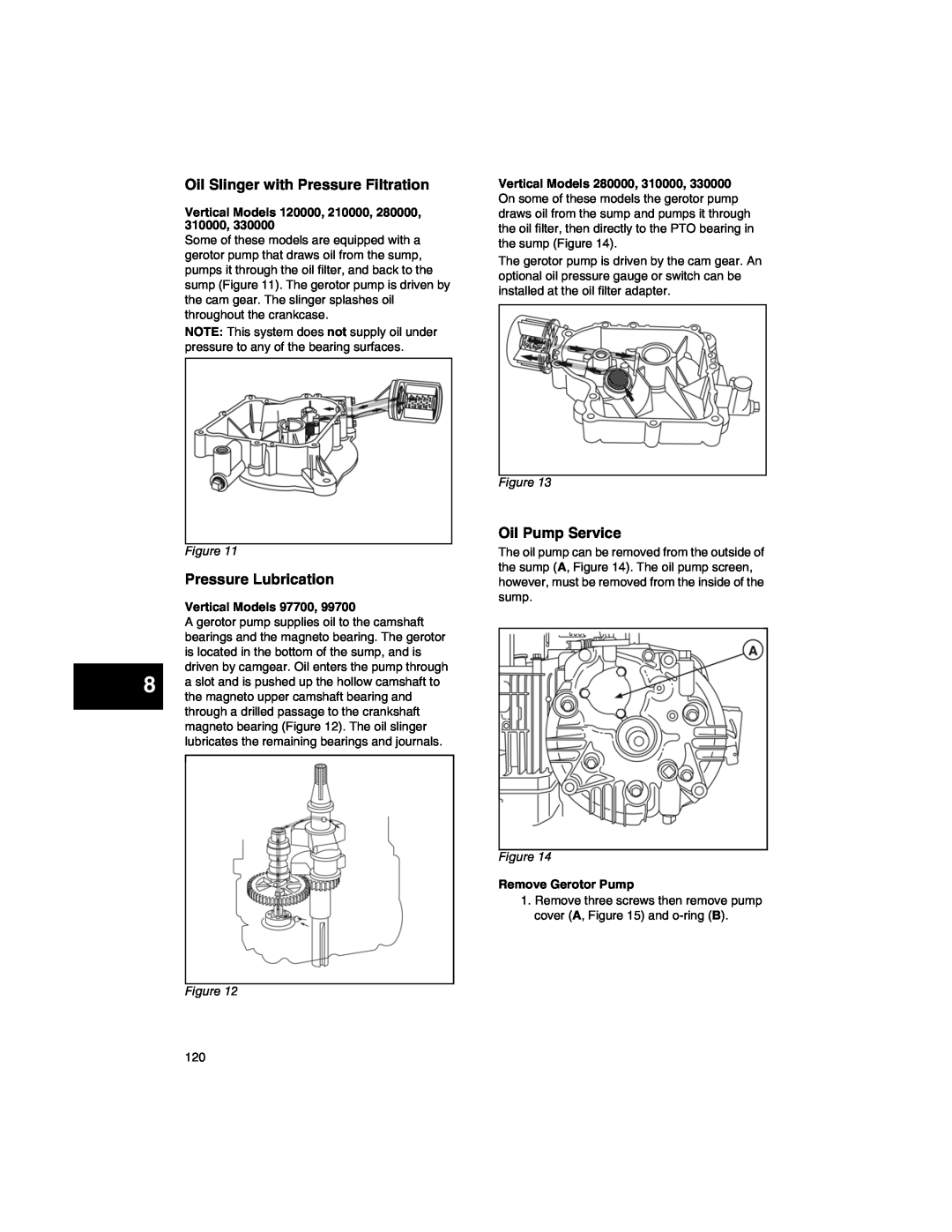 Briggs & Stratton 276535 Oil Slinger with Pressure Filtration, Pressure Lubrication, Oil Pump Service, Remove Gerotor Pump 