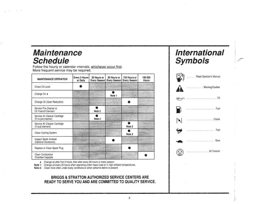 Briggs & Stratton 272484 manual 