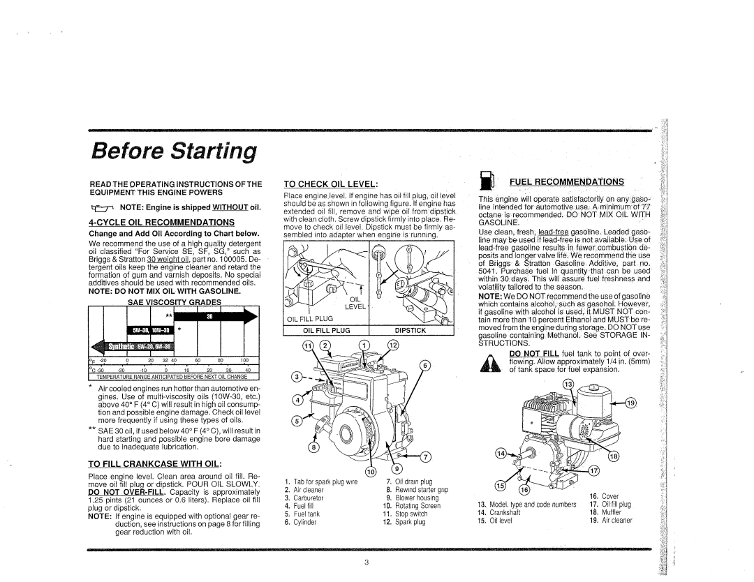 Briggs & Stratton 272484 manual 