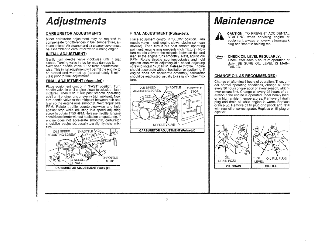 Briggs & Stratton 272484 manual 