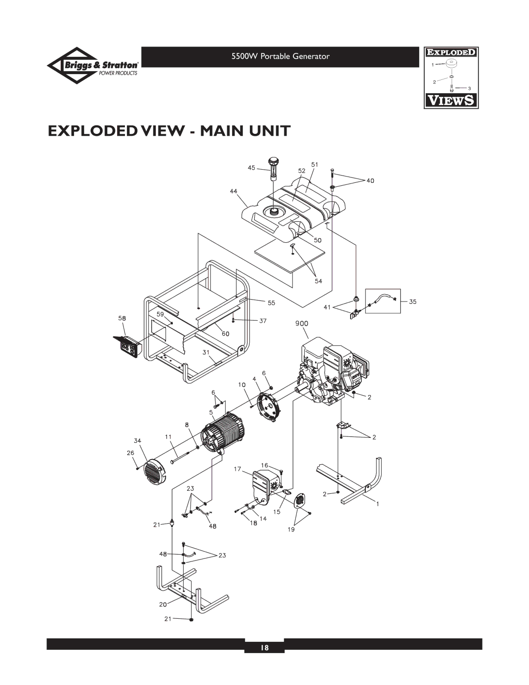 Briggs & Stratton 30209 owner manual Exploded View Main Unit 