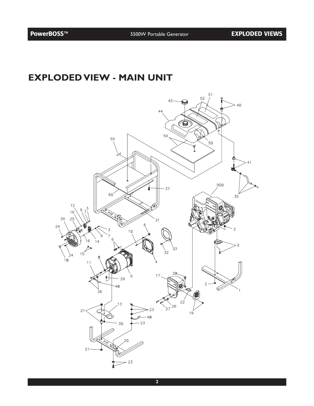 Briggs & Stratton 30255 manual Exploded View Main Unit 