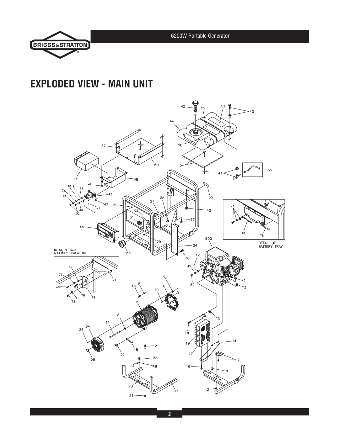 Briggs & Stratton 30358 manual Exploded View Main Unit 