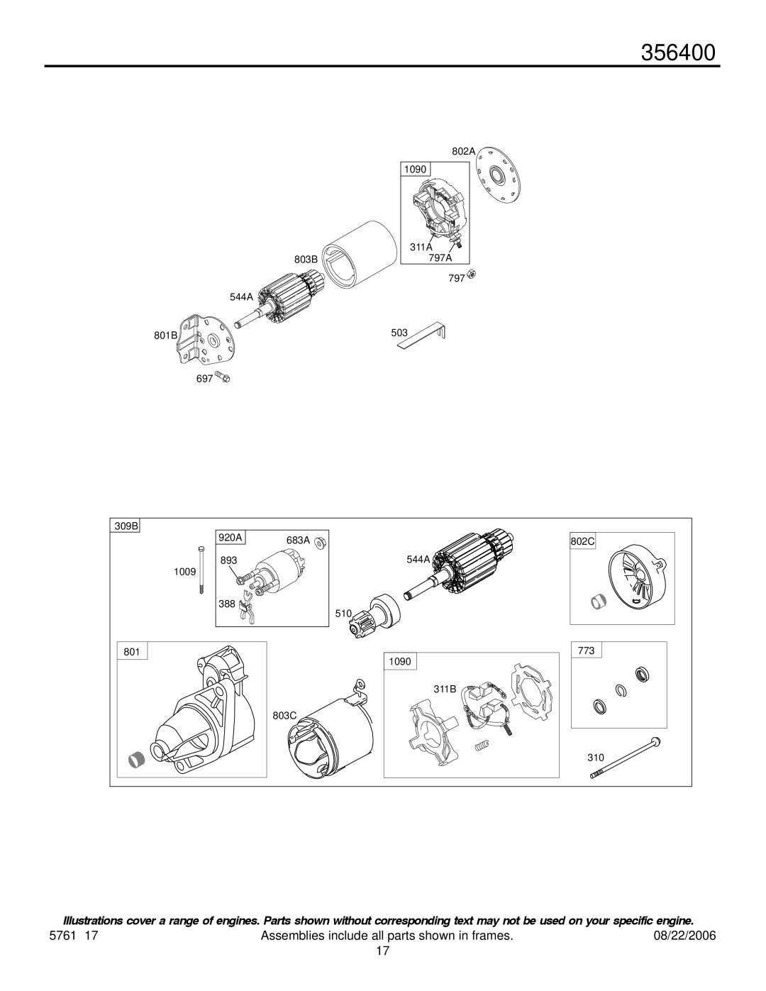 Briggs & Stratton 356400 service manual 