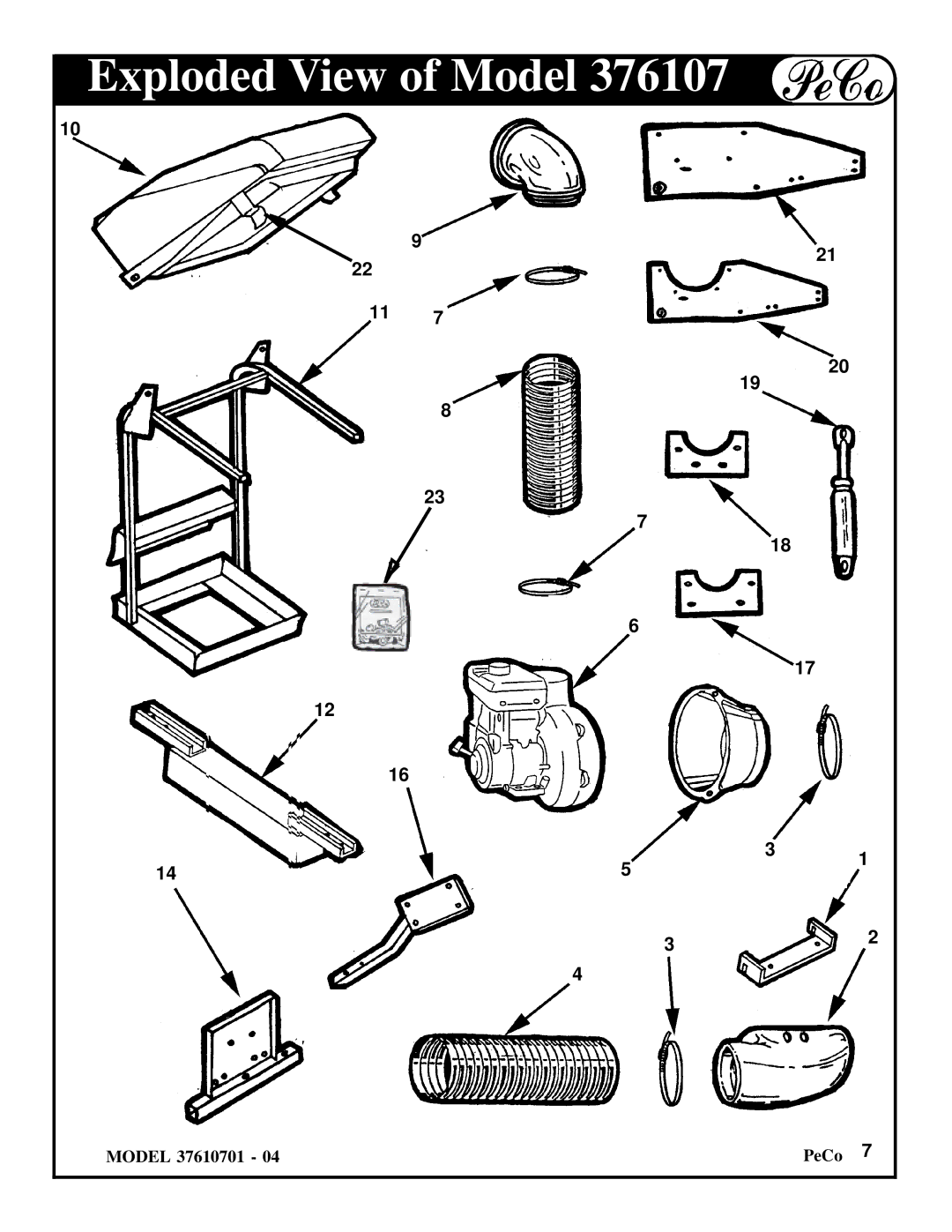 Briggs & Stratton 37610701 - 04 owner manual Exploded View of Model 