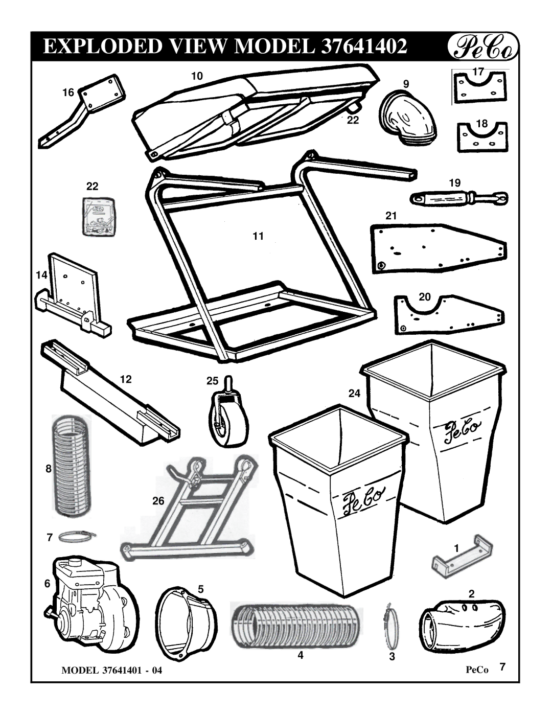 Briggs & Stratton 37641401 owner manual Exploded View Model 