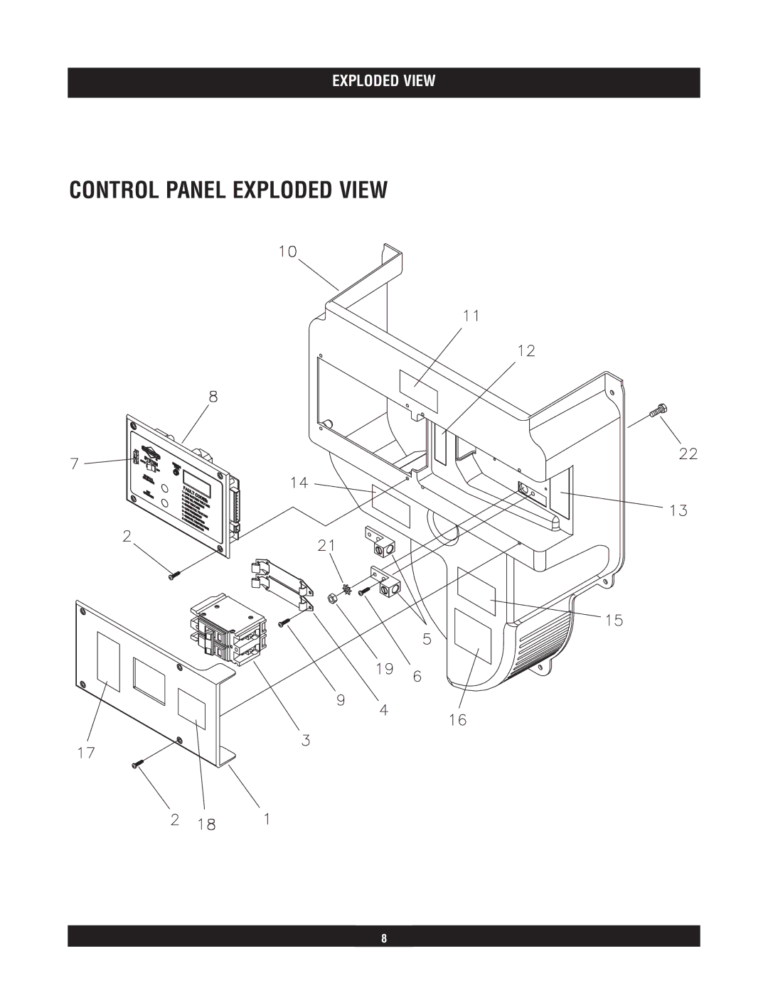 Briggs & Stratton 40211 manual Control Panel Exploded View 