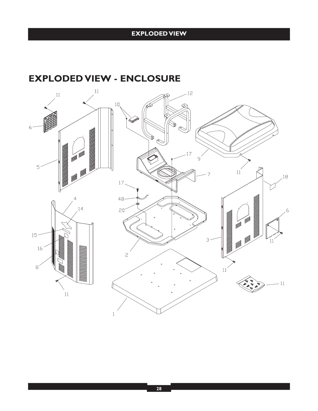 Briggs & Stratton 40221 manual Exploded View Enclosure 