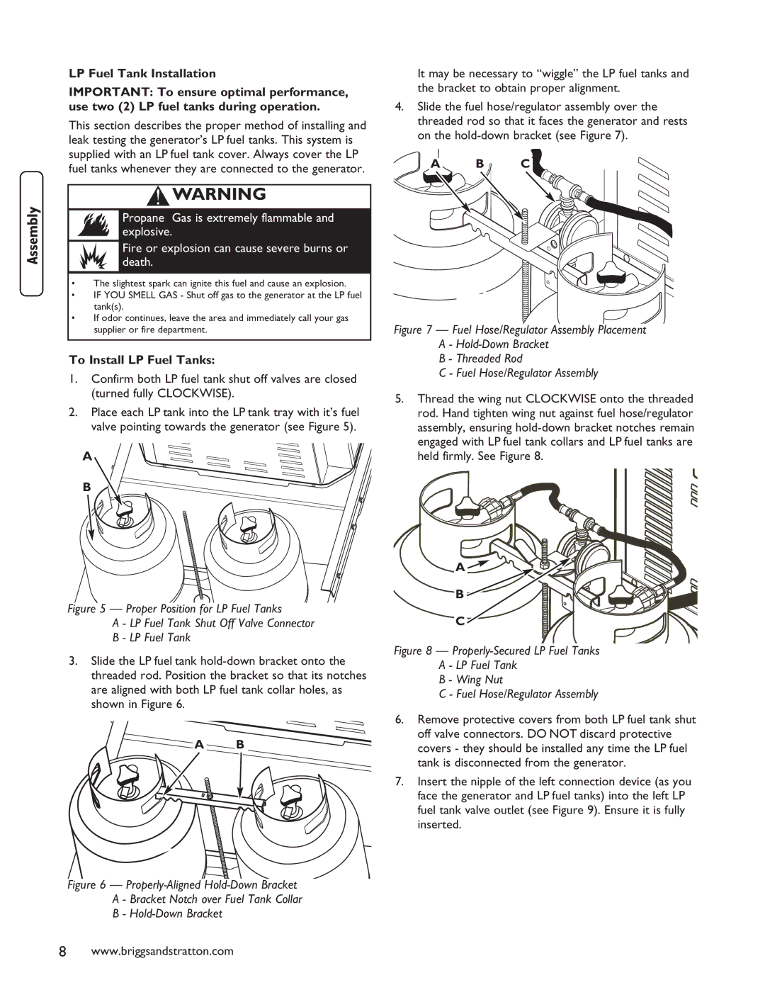 Briggs & Stratton 40248 manuel dutilisation To Install LP Fuel Tanks 