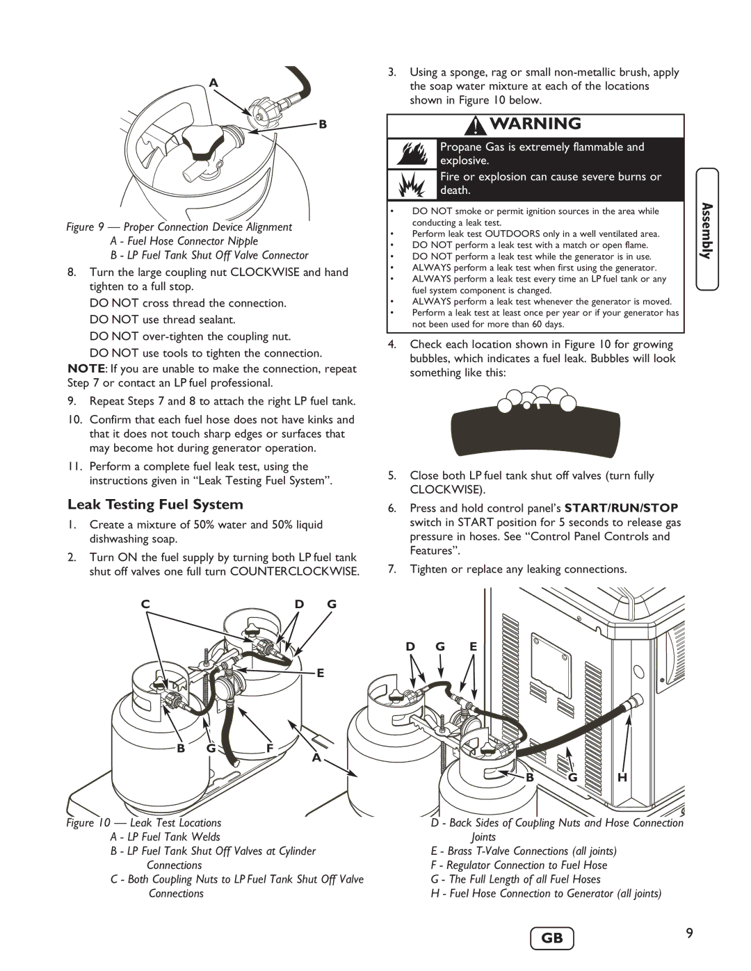 Briggs & Stratton 40248 manuel dutilisation Leak Testing Fuel System, Cd G 