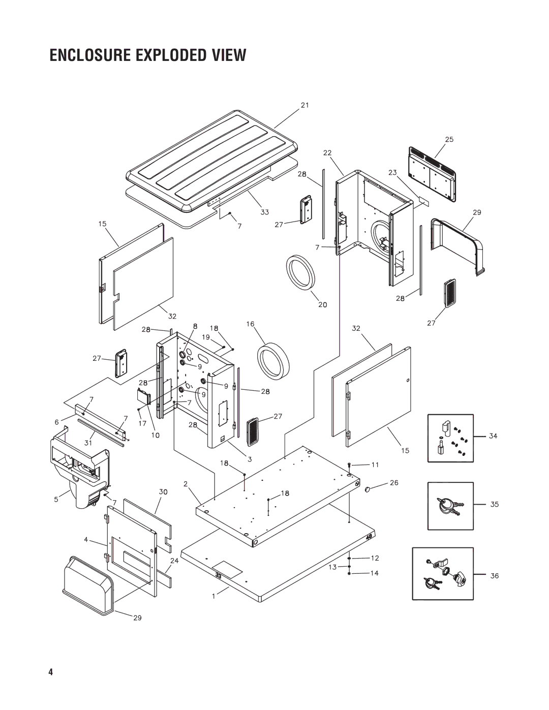 Briggs & Stratton 40265 manual Enclosure Exploded View 