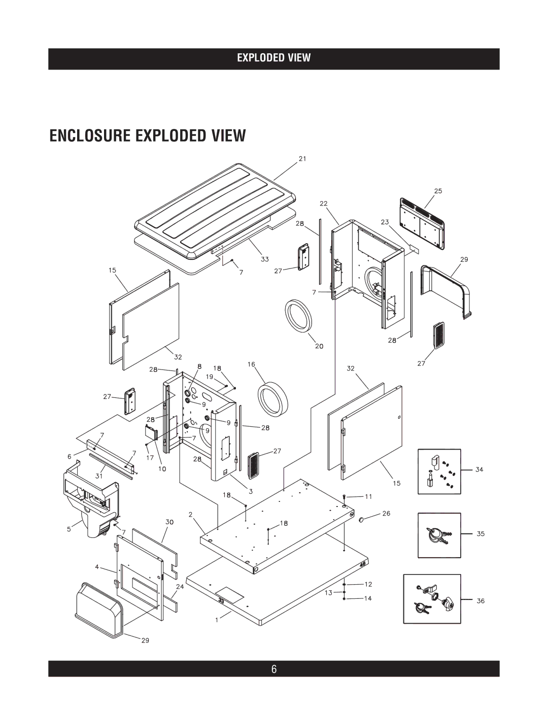 Briggs & Stratton 40266 manual Enclosure Exploded View 