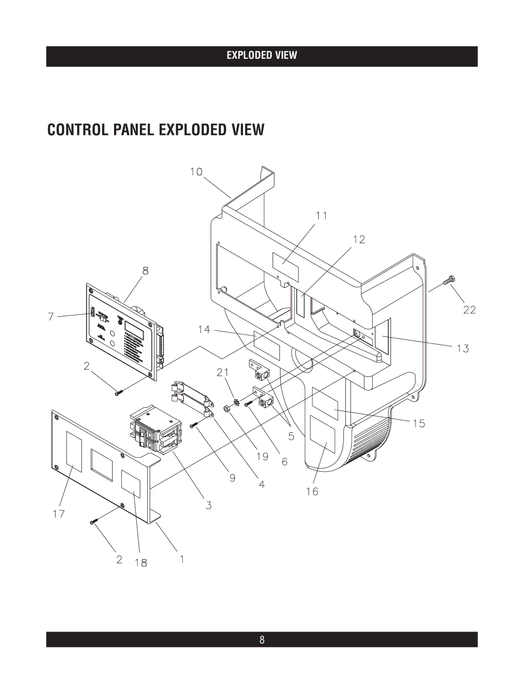 Briggs & Stratton 40266 manual Control Panel Exploded View 