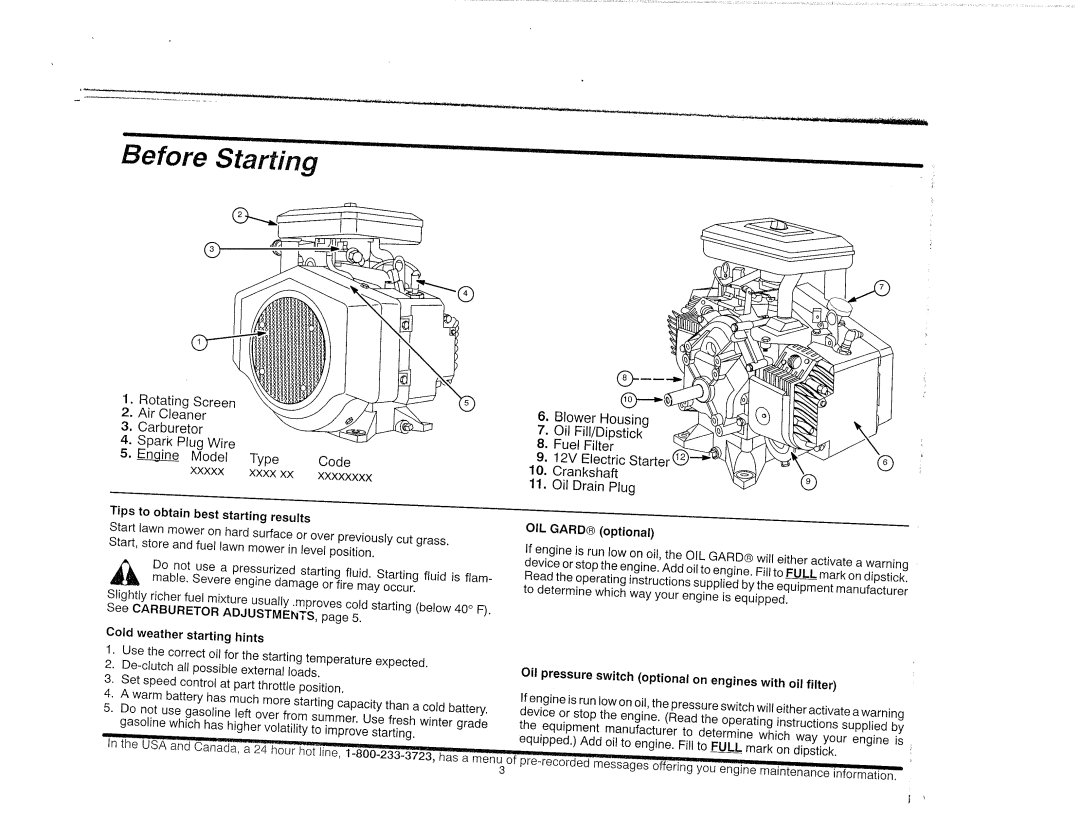 Briggs & Stratton 402400, 422400, 404400, 400400 manual 