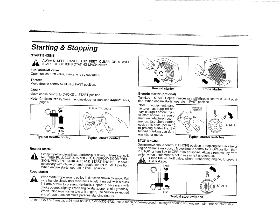 Briggs & Stratton 400400, 422400, 404400, 402400 manual 