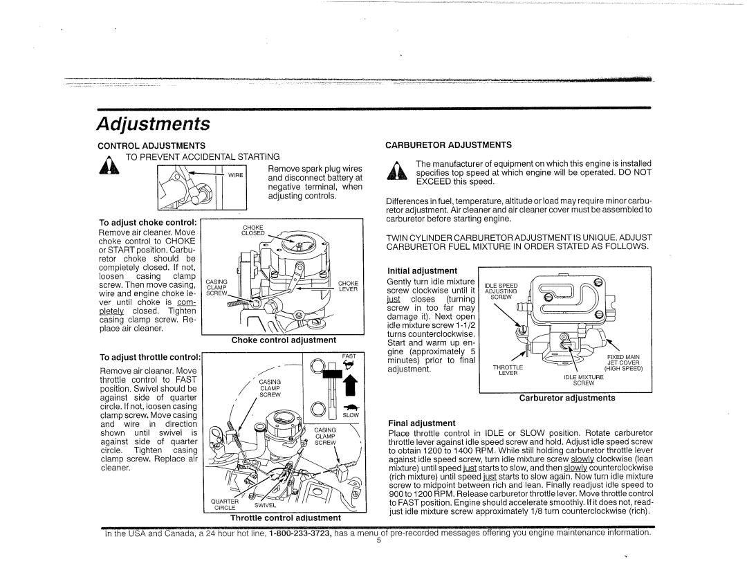 Briggs & Stratton 422400, 404400, 402400, 400400 manual 