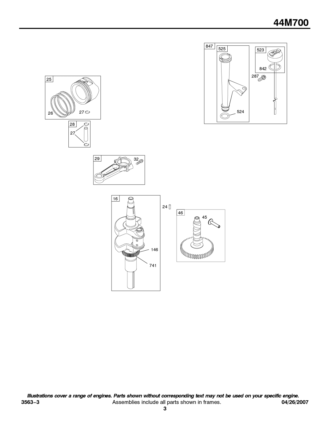 Briggs & Stratton 44M700 service manual 847 525 523 842 287 524 146 741 