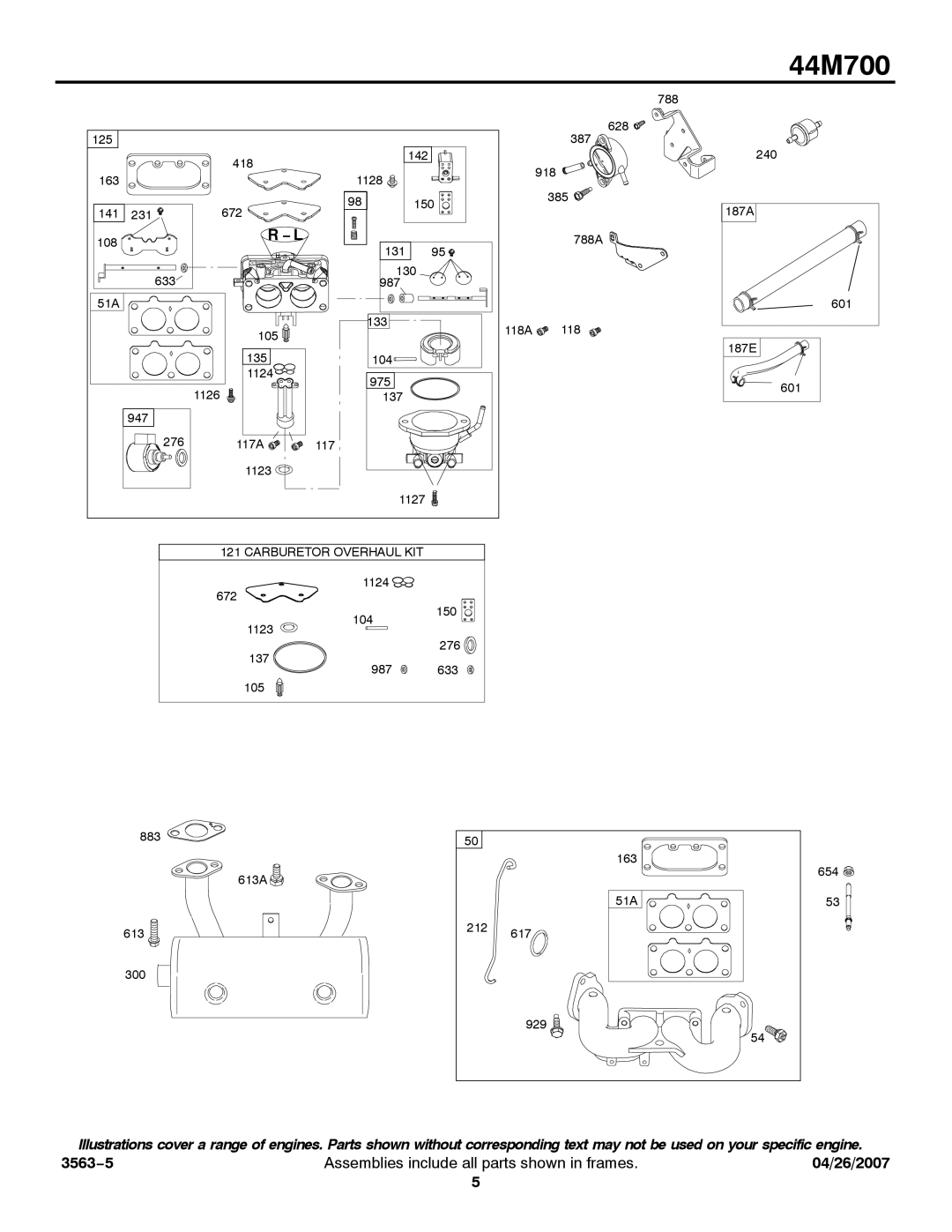 Briggs & Stratton 44M700 service manual L 