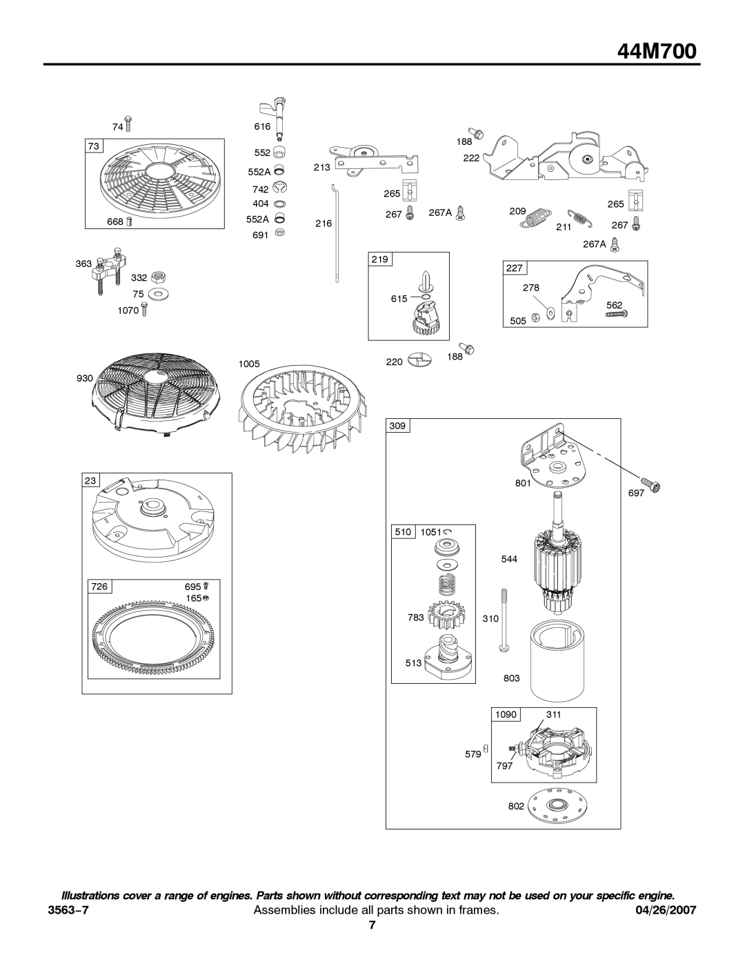 Briggs & Stratton 44M700 service manual 