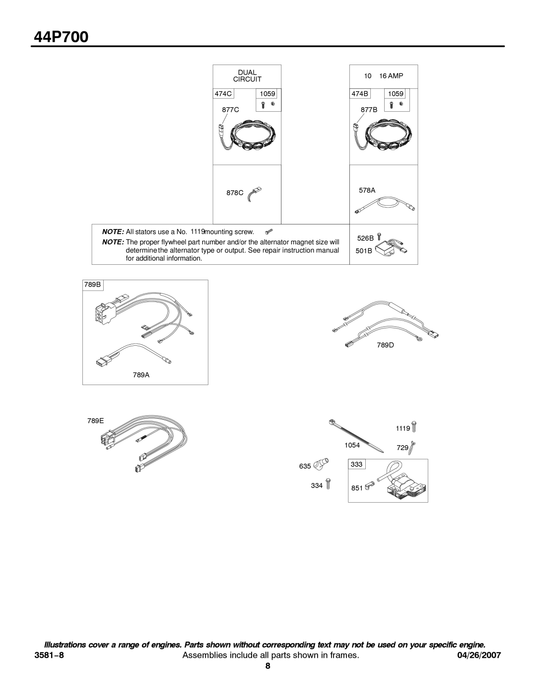 Briggs & Stratton 44P700 service manual Dual Circuit 