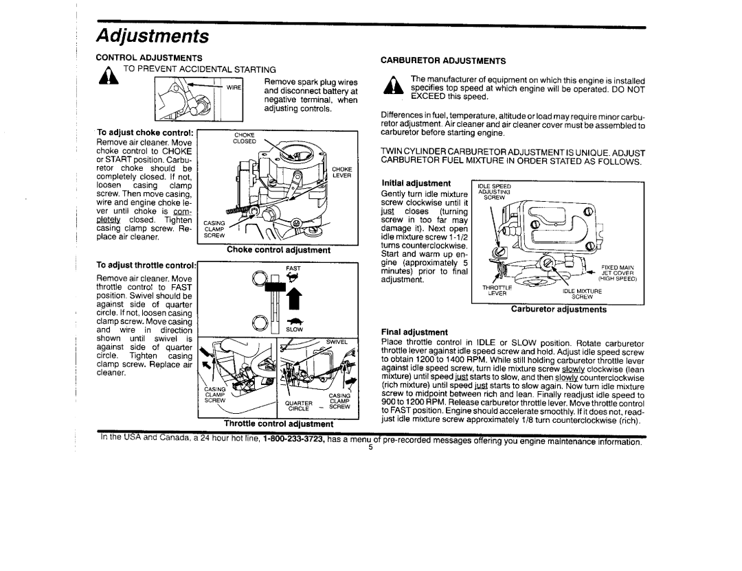 Briggs & Stratton 42D700, 460700, 42A700, 402700, 42E700, 400700, 422700, 42C700, 42B700 manual 