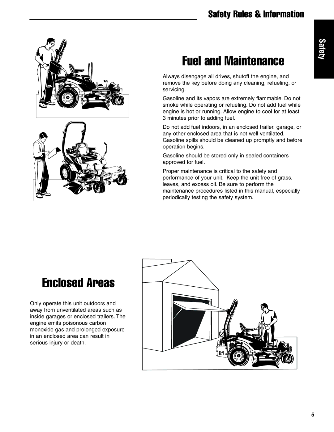 Briggs & Stratton 5900619 manual Fuel and Maintenance 