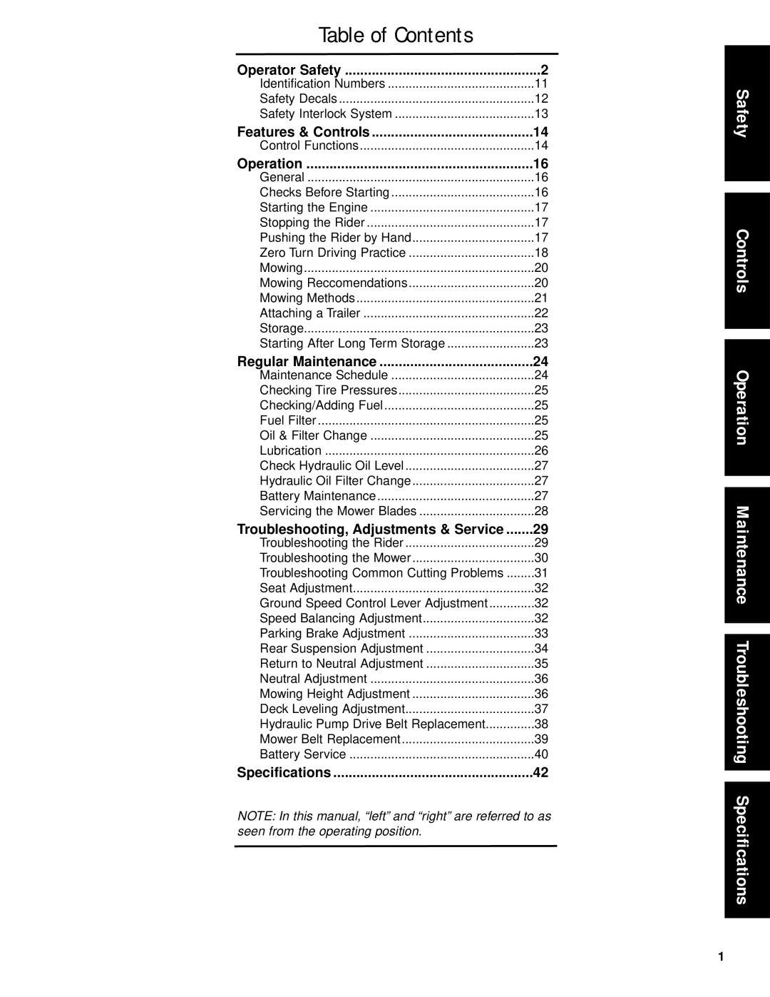 Briggs & Stratton 5900640 manual Table of Contents 